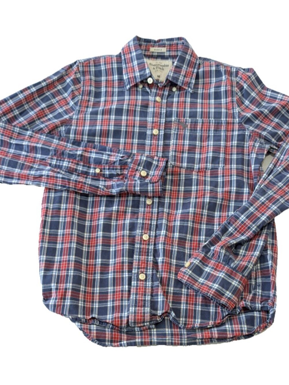 Abercrombie & Fitch Plaid Button Down Shirt Medium Y2K